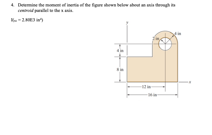 Solved 4. Determine the moment of inertia of the figure | Chegg.com
