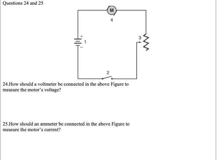 Solved Questions 24 and 25 (м w 24.How should a voltmeter be