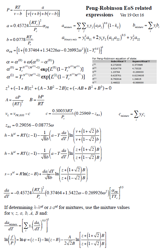 Pe. Peng-Robinson EOS related v-b [v(v+b)+b(v–b)] | Chegg.com