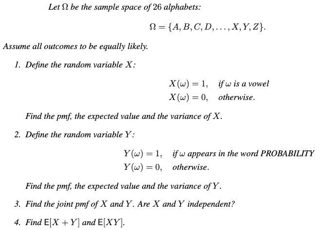 Solved Let I Be The Sample Space Of 26 Alphabets N A B Chegg Com