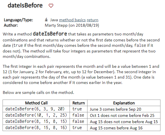 Solved datels Before ♡ Language/Type: Java method basics | Chegg.com