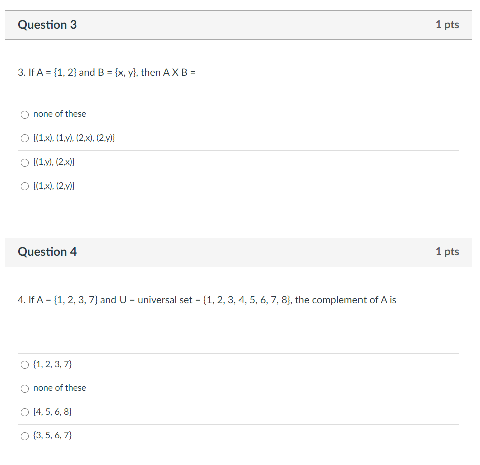 Solved Question 3 1 Pts 3 If A 1 2 And B X Y Chegg Com