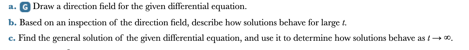 Solved A. G Draw A Direction Field For The Given | Chegg.com