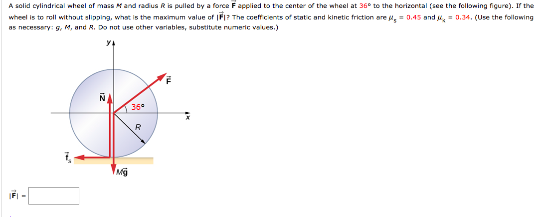 Solved A solid cylindrical wheel of mass M and radius R is | Chegg.com