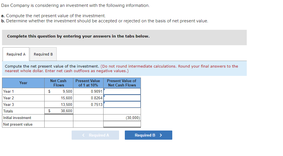 Solved Dax Company Is Considering An Investment With The | Chegg.com