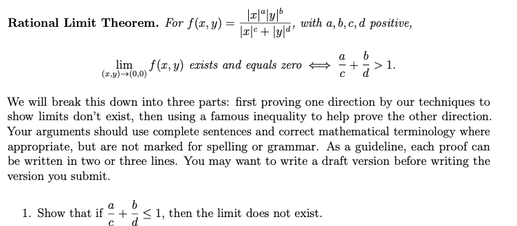 Solved Rational Limit Theorem For F X Y º G 3 Chegg Com