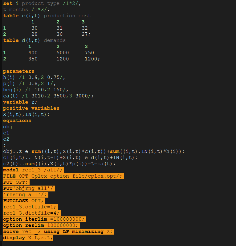 Solved a- What is cplex option file? b- why is the | Chegg.com