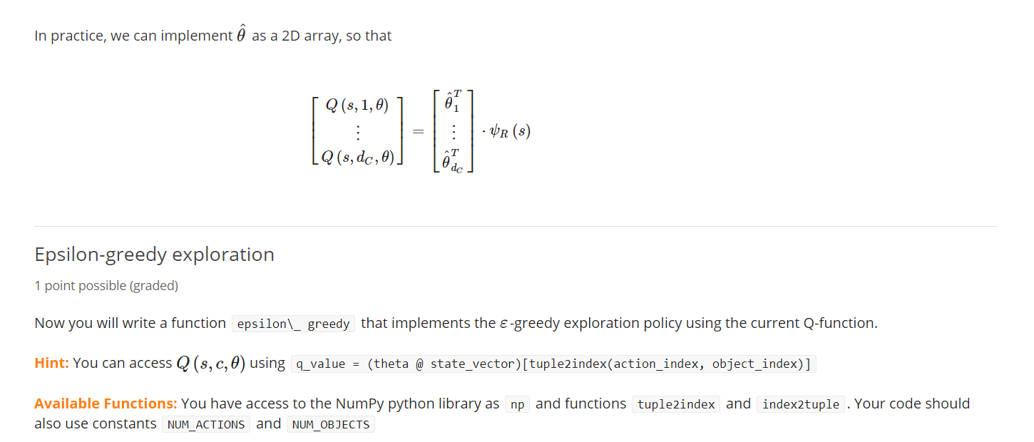 Python Programming Def Epsilon Greedy State Vector Chegg Com