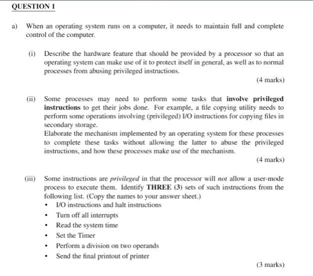 Operating Systems (printouts)