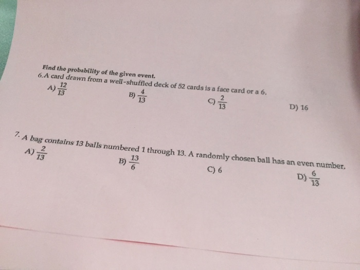 Solved Find the probability of the given event. A card | Chegg.com