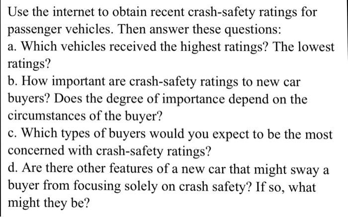 auto crash safety ratings