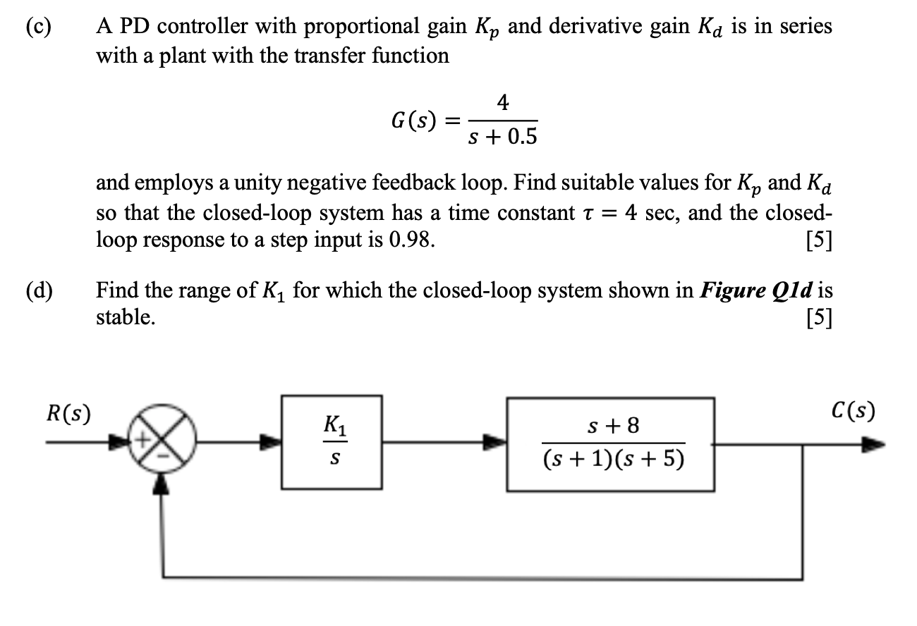 solved-c-a-pd-controller-with-proportional-gain-kp-and-chegg