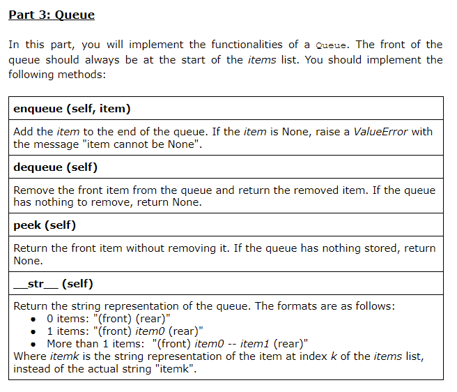 Solved USE PYTHON3; DO NOT IMPORT ANY PACKAGES Please do all | Chegg.com