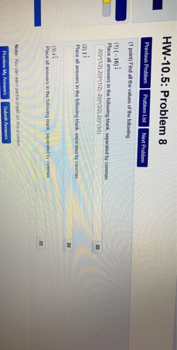 Solved HW-10.5: Problem 8 Previous Problem Prblem List Next | Chegg.com