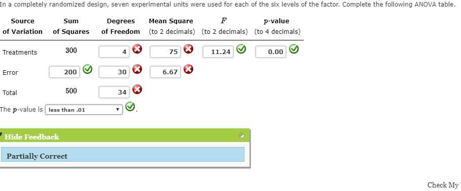 in a completely randomized design seven experimental units