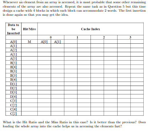 Solved We are given 4 arrays of size 6 . Each element in an | Chegg.com