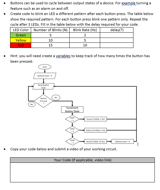 Solved . Buttons can be used to cycle between output states | Chegg.com