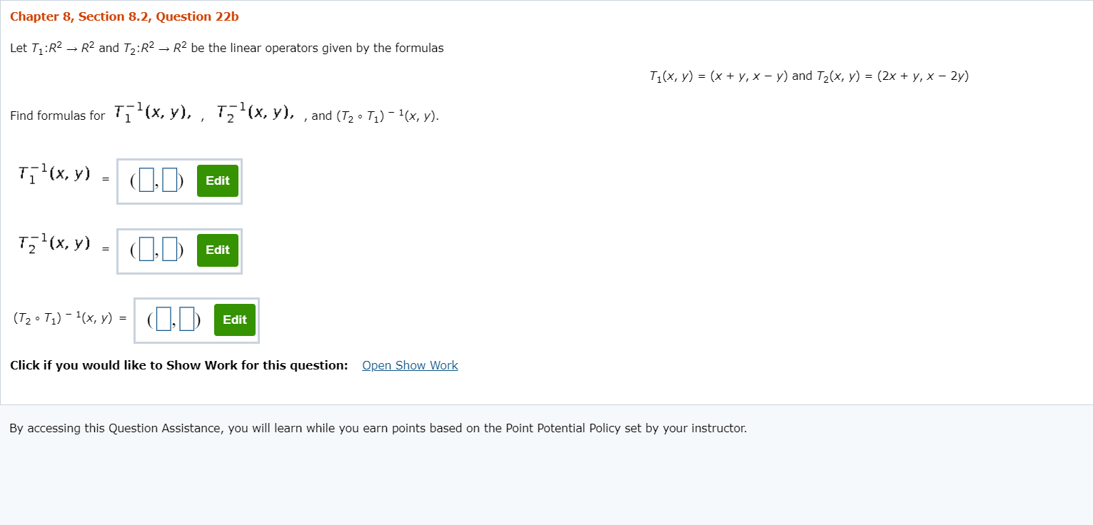 Solved Chapter 8, Section 8.2, Question 22b Let T1:R2 → R2 | Chegg.com