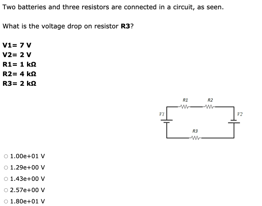 Solved Two Batteries And Three Resistors Are Connected In A | Chegg.com