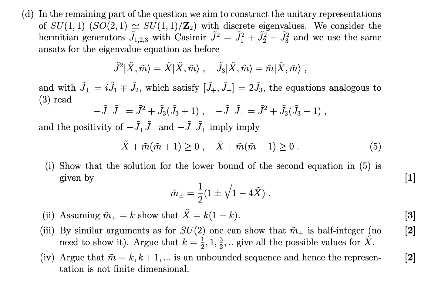 Solved ܕܐ (d) In the remaining part of the question we aim | Chegg.com