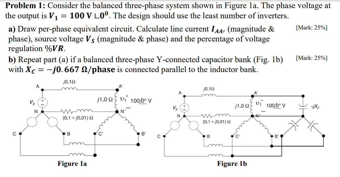 Solved Problem 1: Consider The Balanced Three-phase System | Chegg.com