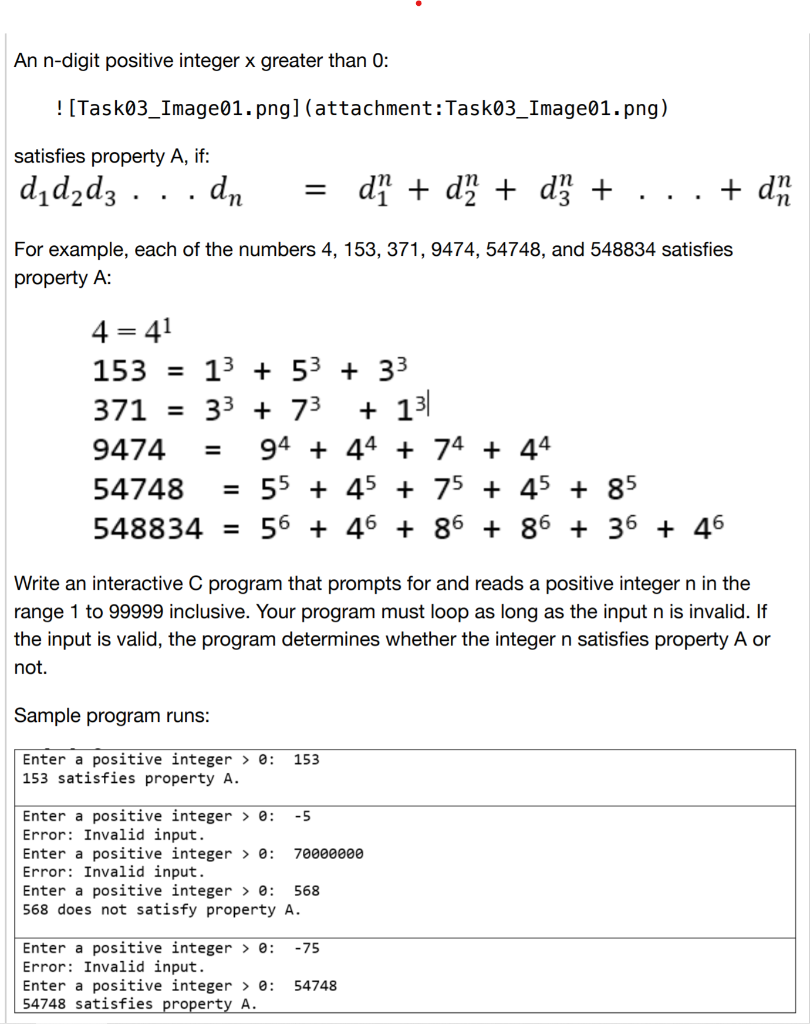 Solved An n-digit positive integer x greater than 0: ! | Chegg.com