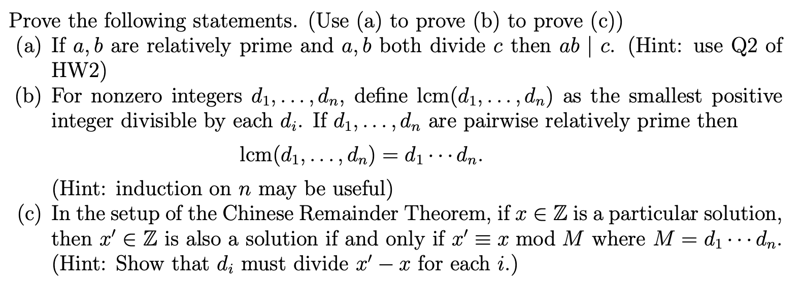 Solved Prove The Following Statements. (Use (a) To Prove (b) | Chegg.com