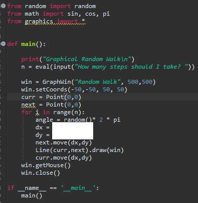 Write a graphical program to trace a random walk (see | Chegg.com