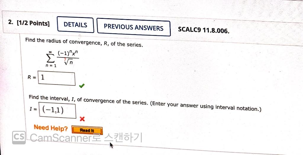 Solved 4 -/1 POINTS SCALC8 2.1.A.006. Video Example EXAMPLE