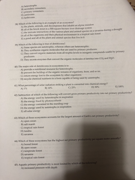 Solved ) Trees are rare in the savanna biome because of A)