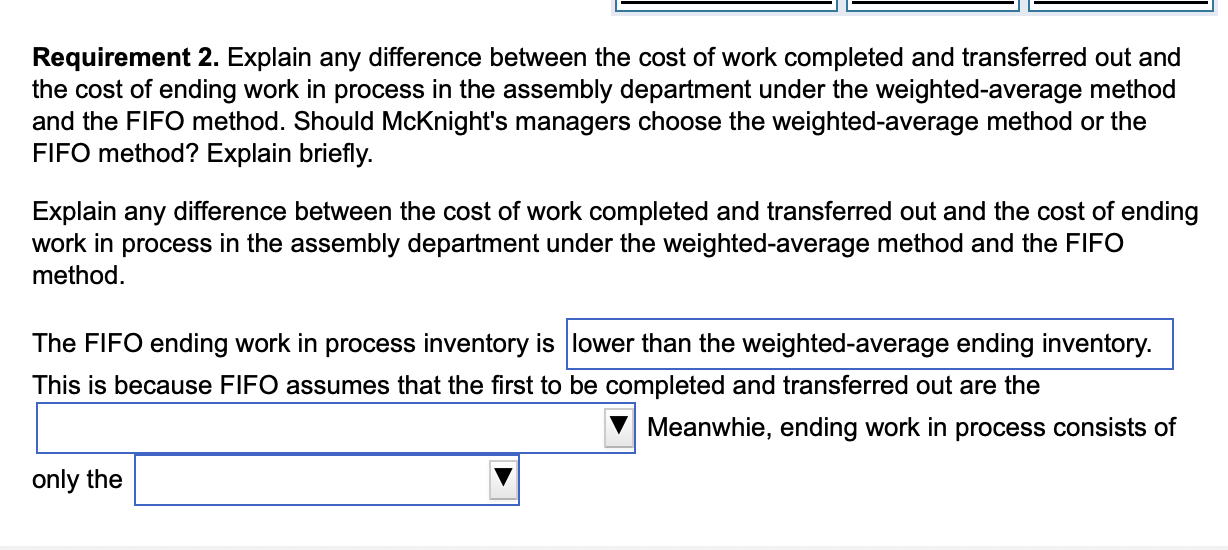 Solved Requirement 2. ﻿Explain any difference between the | Chegg.com