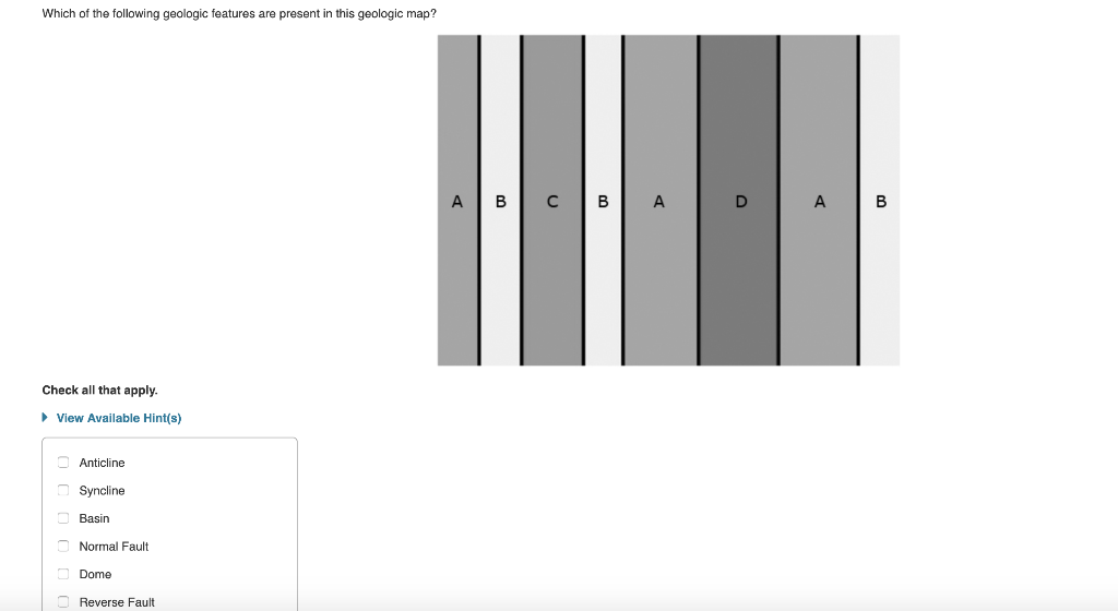 Solved Which Of The Following Geologic Features Are Present Chegg Solved Which Of The Following Geologic Features Are Present Chegg