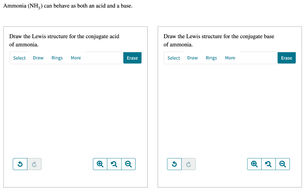 Solved Ammonia (NH₂) can behave as both an acid and a base Chegg com