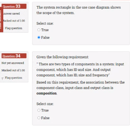 Solved Question 33 The system rectangle in the use case | Chegg.com