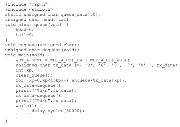 Solved A simple queue program is written and shown. (Note) | Chegg.com