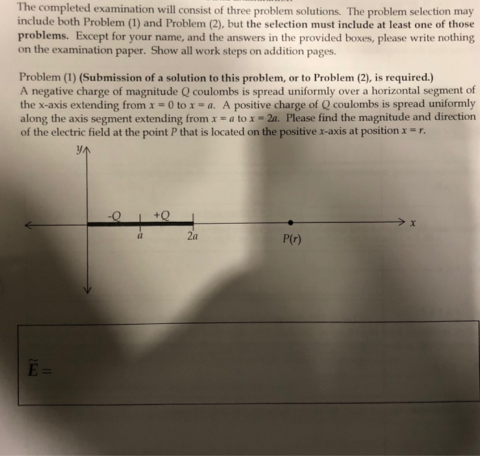 Solved The completed examination will consist of three | Chegg.com