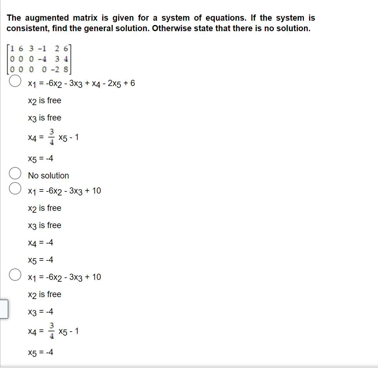 Solved Determine whether the matrix is in echelon form, | Chegg.com