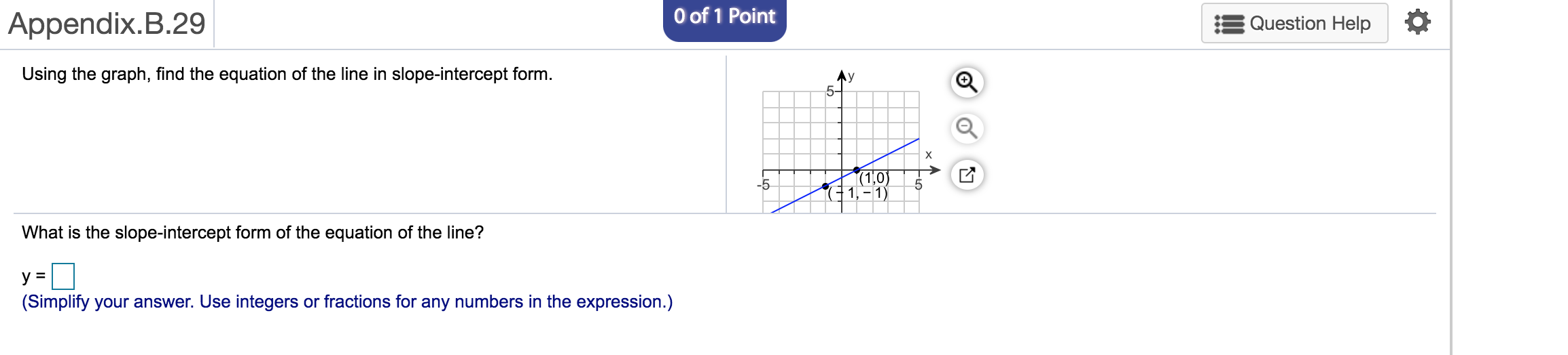 Solved Appendix.B.29 O of 1 Point Question Help Using the | Chegg.com