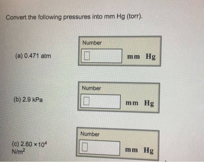 Convert 2 mm 2025 hg to torr