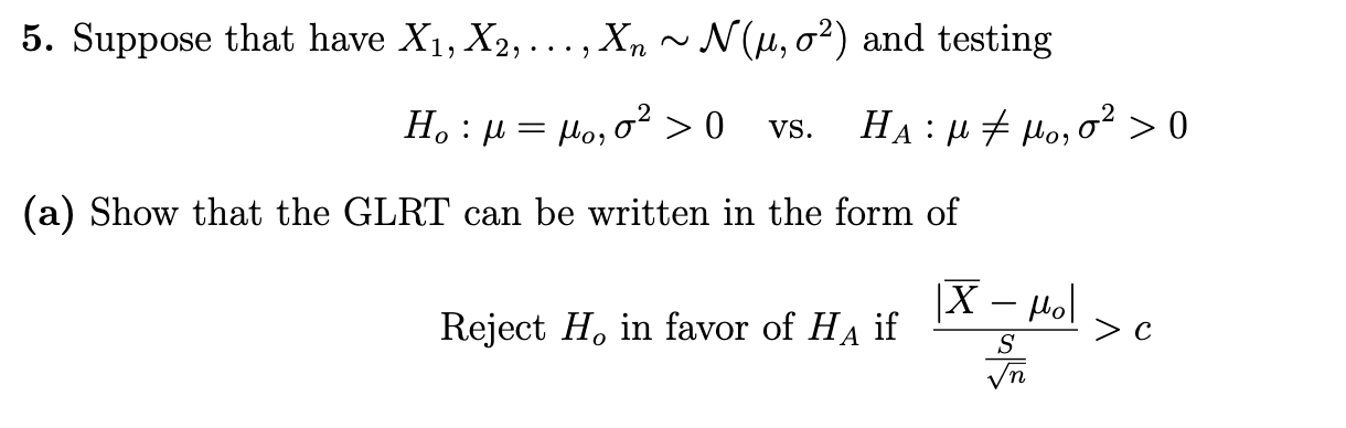 Solved A Suppose That Have X1 X2 N M S2 And Tes Chegg Com