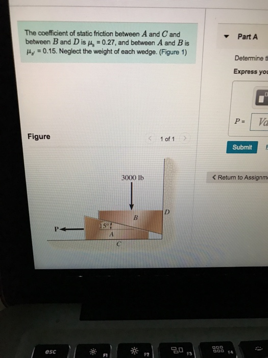 Solved The coefficient of static friction between A and C | Chegg.com