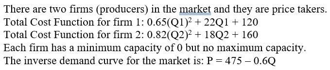 Solved What is the inverse supply curve for the | Chegg.com