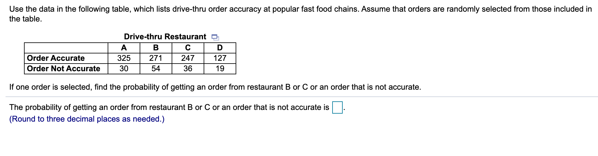 Solved Use the data in the following table, which lists | Chegg.com