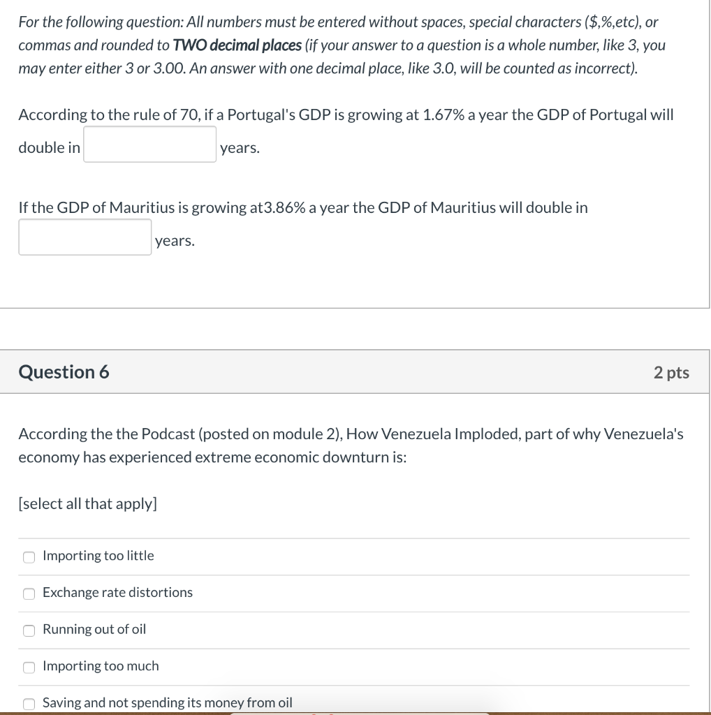 Solved Question 1 3 pts Which of the following factors are | Chegg.com
