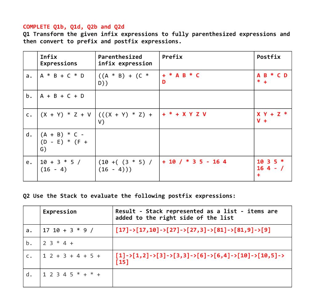 Solved COMPLETE Q1b, Q10, Q2b and Q2d Q1 Transform the given | Chegg.com