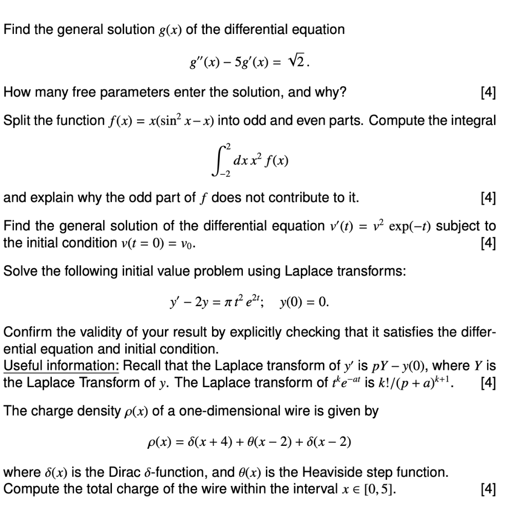 Solved Find the general solution g(x) of the differential | Chegg.com