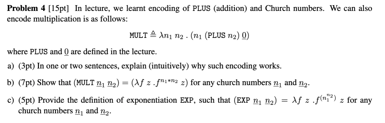 Problem 4 15pt In Lecture We Learnt Encoding Of Chegg Com