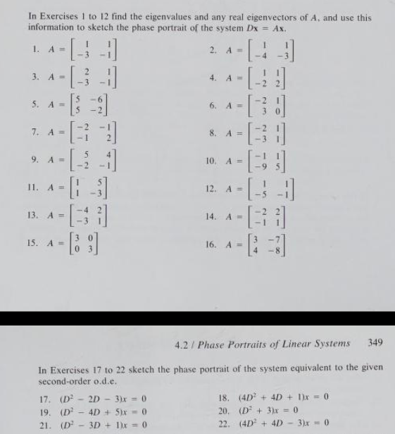 Solved In Exercises 1 to 12 find the eigenvalues and any | Chegg.com