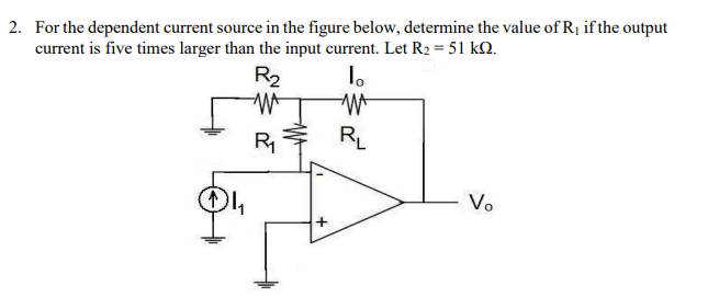 Solved 2. For the dependent current source in the figure | Chegg.com