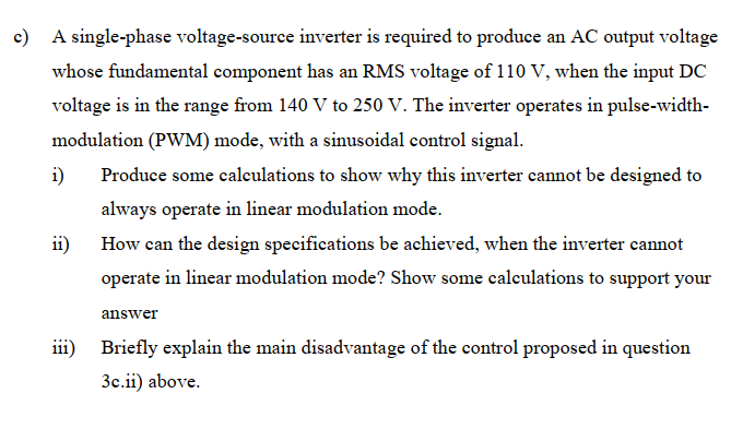 Solved A single-phase voltage-source inverter is required to | Chegg.com